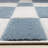 Marshawna Stylish Blue Cream Checkered Indoor Area Rug-208026258