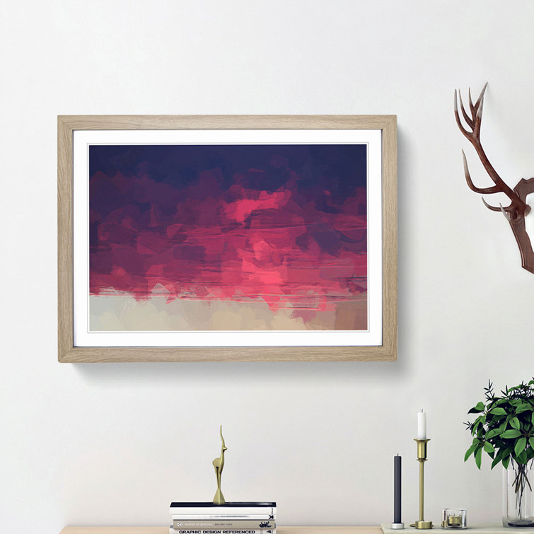Burning Clouds in Abstract - Picture Frame Graphic Art Print