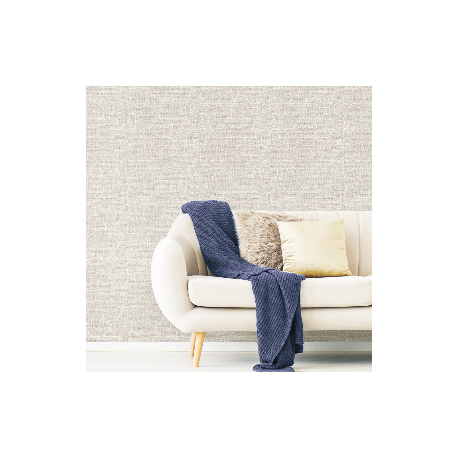 Hayley Tweed Peel & Stick Wallpaper, Beige