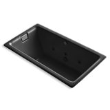 Tea-for-Two 66" x 36" Drop-In Whirlpool Bath with End Drain and Heater without Trim