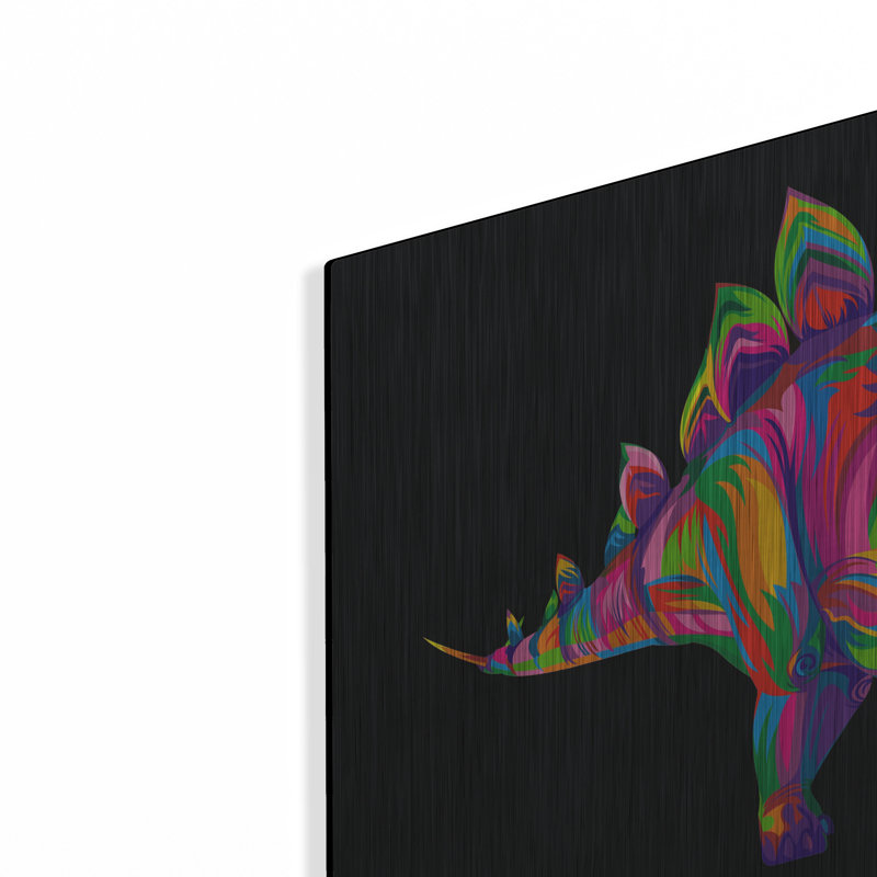 Luxe en métal «Stegosaurus» par Bob Weer, métal «Stegosaurus» par Bob Weer, H 12 po x l 16 po