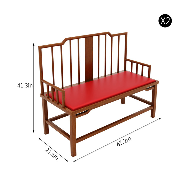 Banc rembourré en similicuir rétro