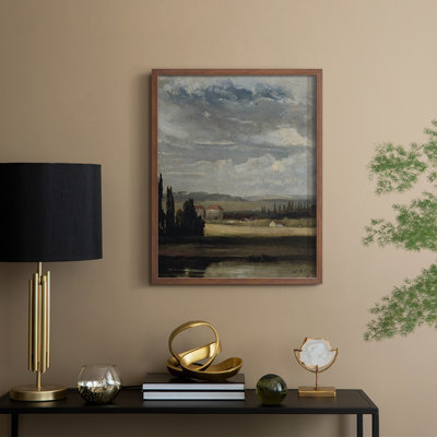 «Vintage Landscape», reproduction encadrée en bois massif