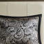 Couvre-lit 5 pièces - Grand, noir, style classique avec grand motif taupe et cachemire doré