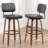 Upholstered Swivel Bar Stool with Wood Frame-113262447-113262444