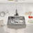 Casainc 33" L x 22" W Farmhouse Kitchen Sink with Faucet Included-109012373