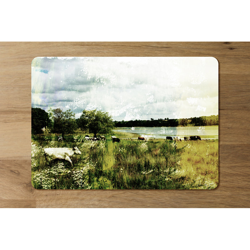 Ermont No Pattern Rectangle Placemat, Green