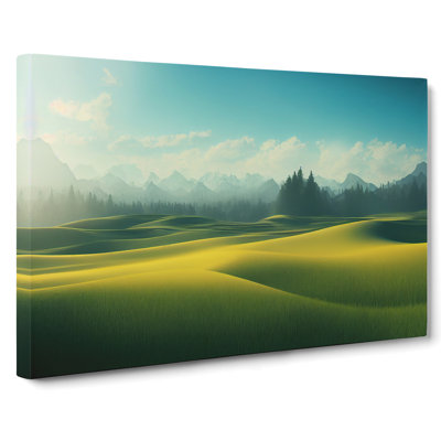 XXX-H1022-WF-7733X Serene Meadow Landscape Vol.1 - Wrapped Canvas Print