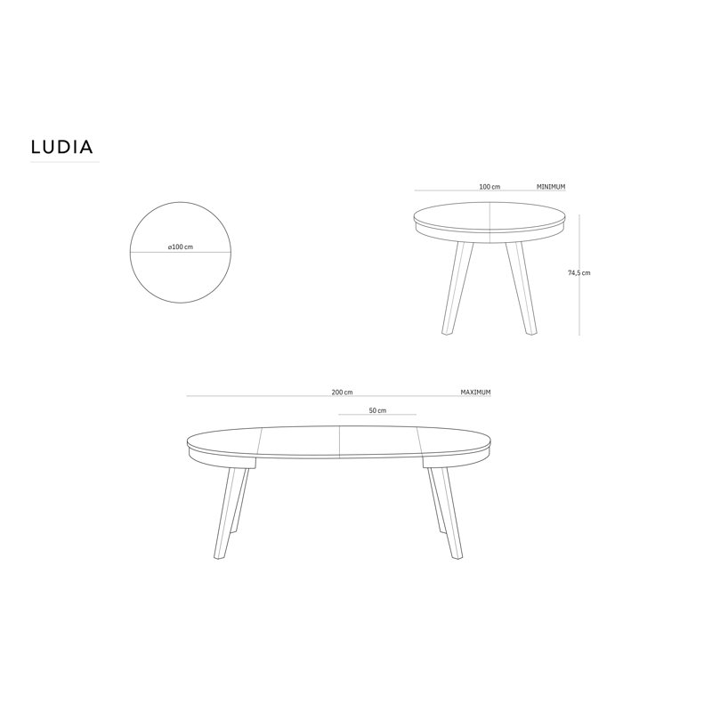 Cheria Ivy Bronx Dining Table, Black