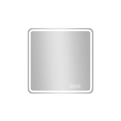 Miroir de salle de bain 36 po x 36 po à DEL, verre anti-explosion, résistant à la rouille, antibuée, changeant de tricolore, idéal pour tous les décors de salle de bain, un accessoire de salle de bain indispensable