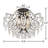 Kaizen 3-light 15.8" Antique Black Crystal Flush Mount
