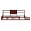 Structure de lit au sol avec clôture et tablettes de bibliothèque, cadre de lit bibliothèque, cadre de lit à profil bas, tablettes de rangement latérales-1792787628-1792787631