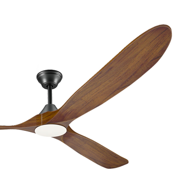 3-Blade Indoor Smart Ceiling Fan with Light and Remote/APP Control,3 LED Colors,6 Speed Quite DC Motor,Timer, Walnut