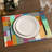 4-Piece Polyester Rectangle Dining Table Placemat