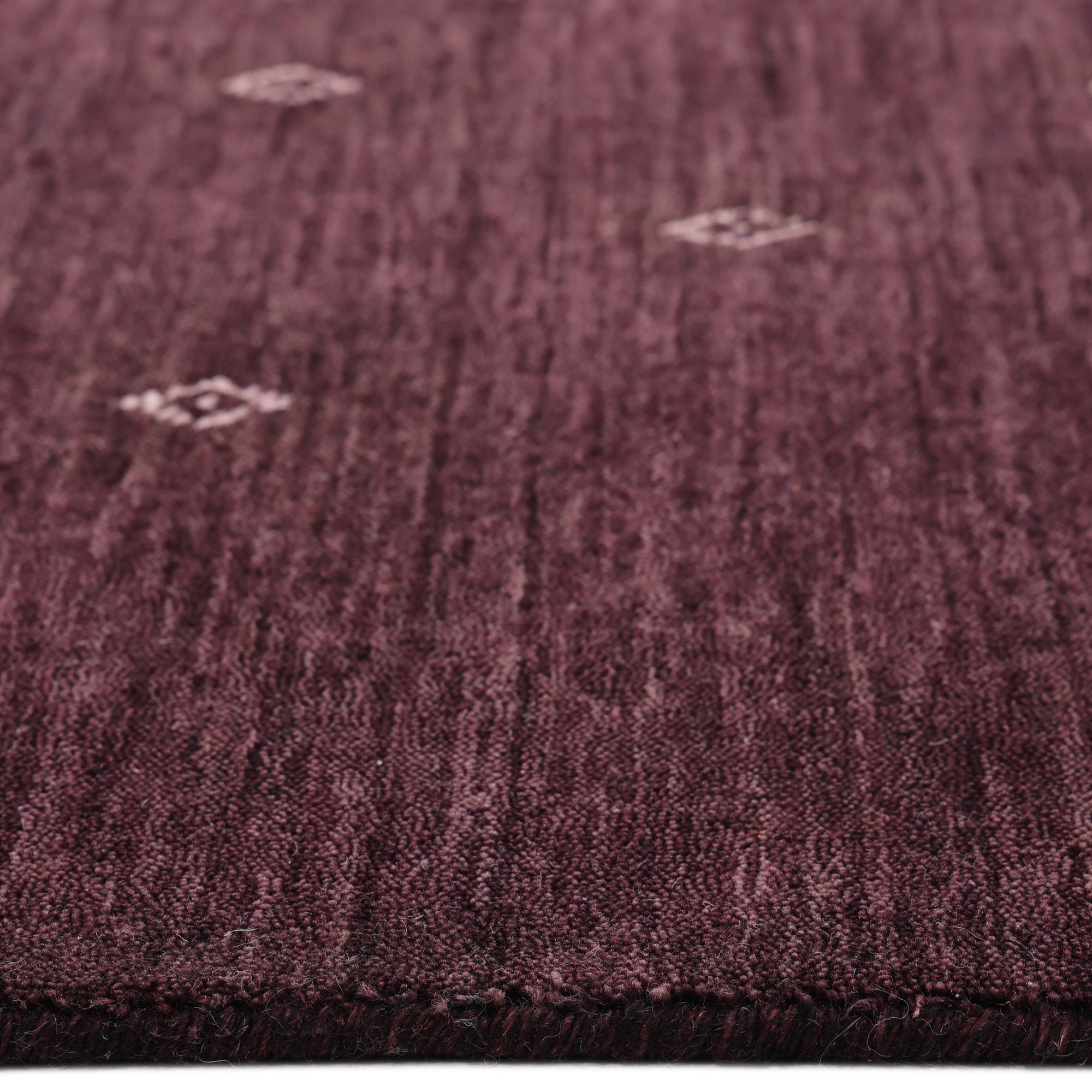 Simi Hand Knotted Cotton/Wool Southwestern Area Rug, Rectangle 10' x 14', Eggplant