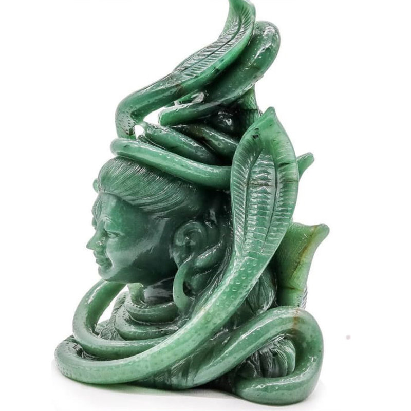 Lord Shiva Head en jade Aventurine