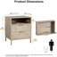 50.2 cm W Bedside Table