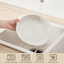 6-Piece White Sesame Glaze Ceramic Pasta Bowl Set, Ombre Gradient & Curved Architectural Rim, Modern Tableware-120343104
