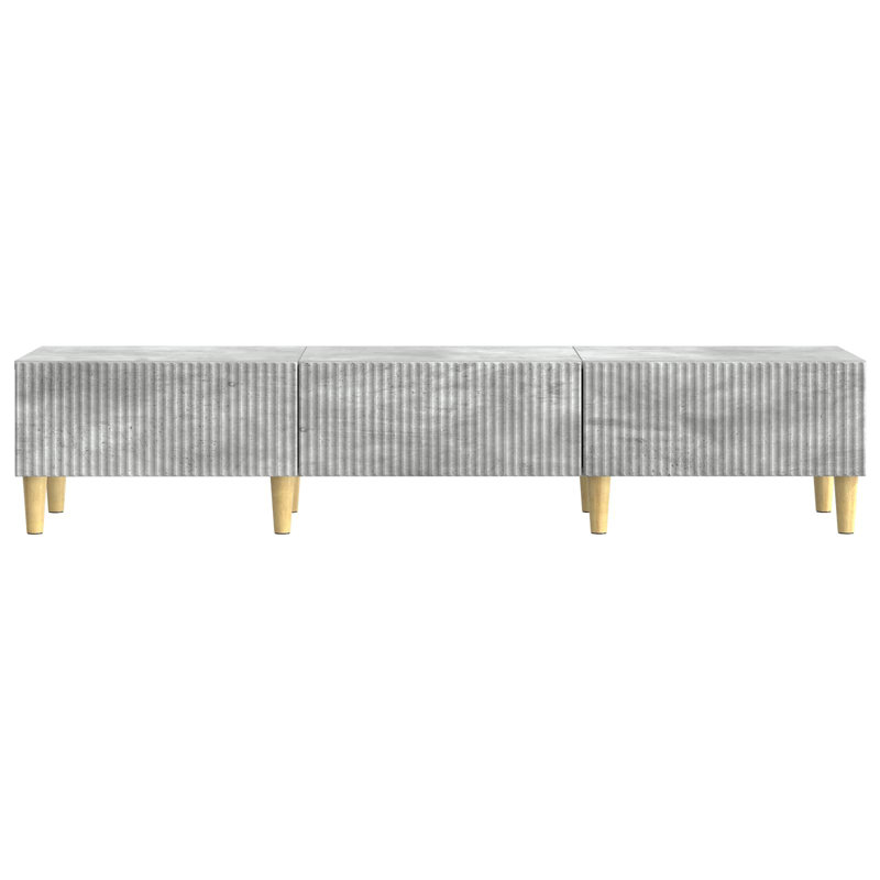 Unfinished TV Stand, 30cm H x 147cm L x 34.5cm W, Concrete Grey