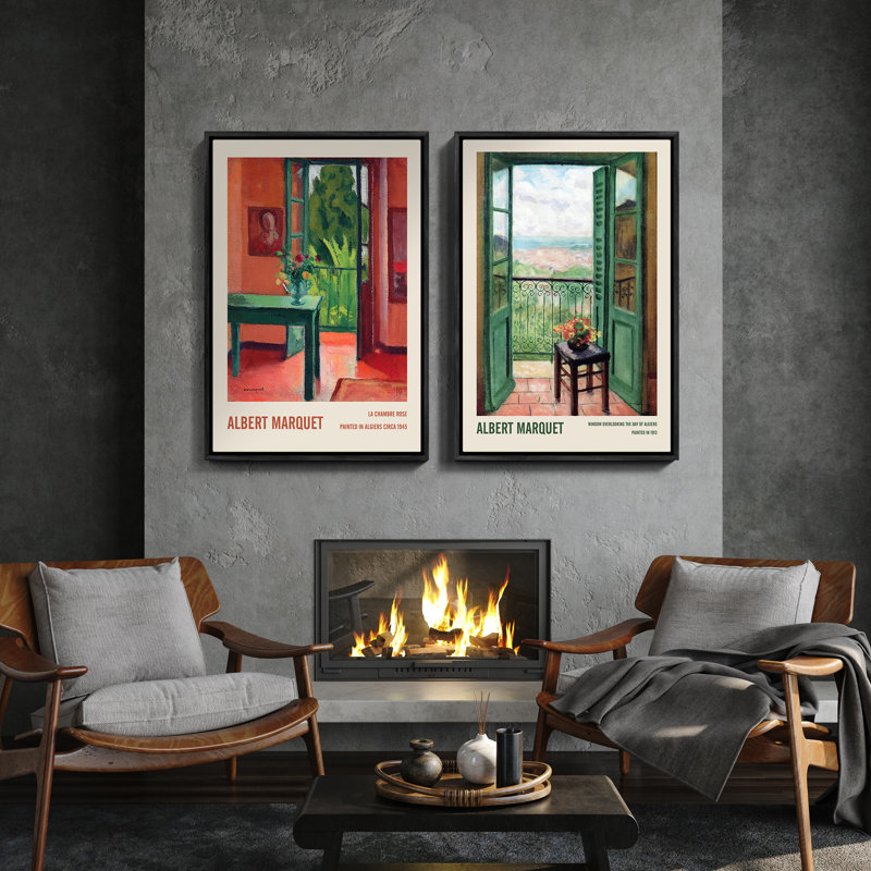 Art mural encadré rétro antique classique pour chambre à coucher, H 36 po x l 24 po, Noir