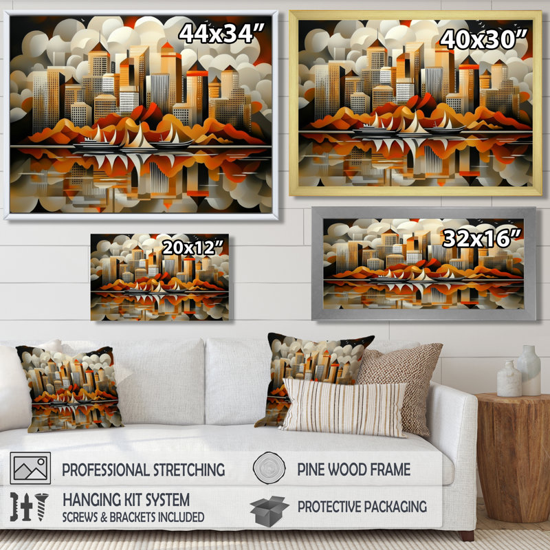 Canada Canada, ville de Vancouver en automne I - décoration murale City Vancouver, H 16 po x l 32 po, Blanc
