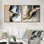 «Black I» et «Gold Ink River I» - Formes abstraites - Art mural moderne, ensemble de 2 pièces