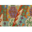 Tapis bleu / mauve / vert en laine tissé à la main à motif géométrique rectangulaire 3 pi 4 po x 4 pi 8 po Cedorah