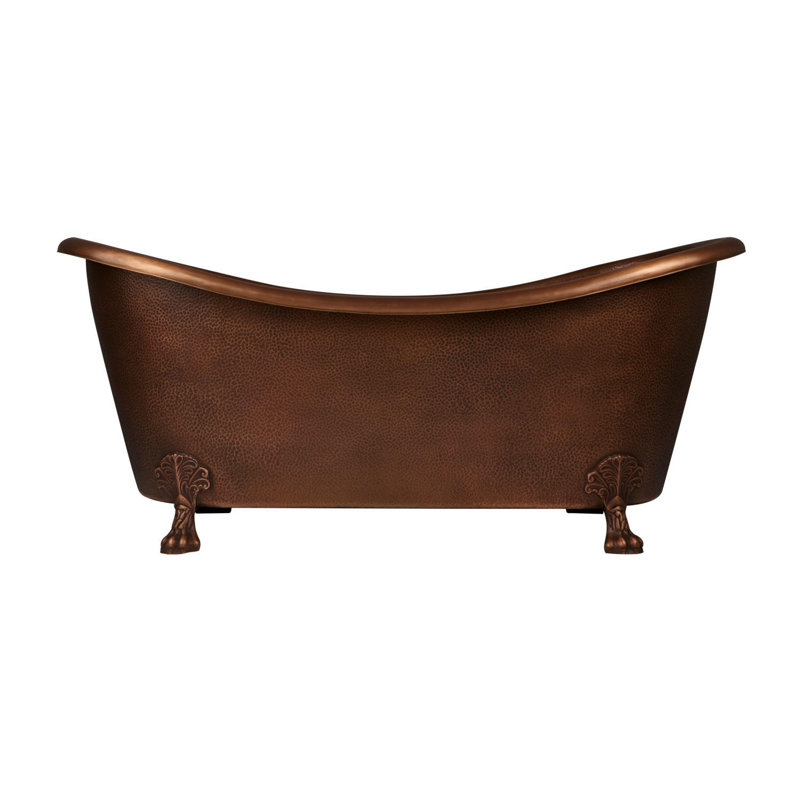 720mm x 260mm Freestanding Soaking Copper Bathtub