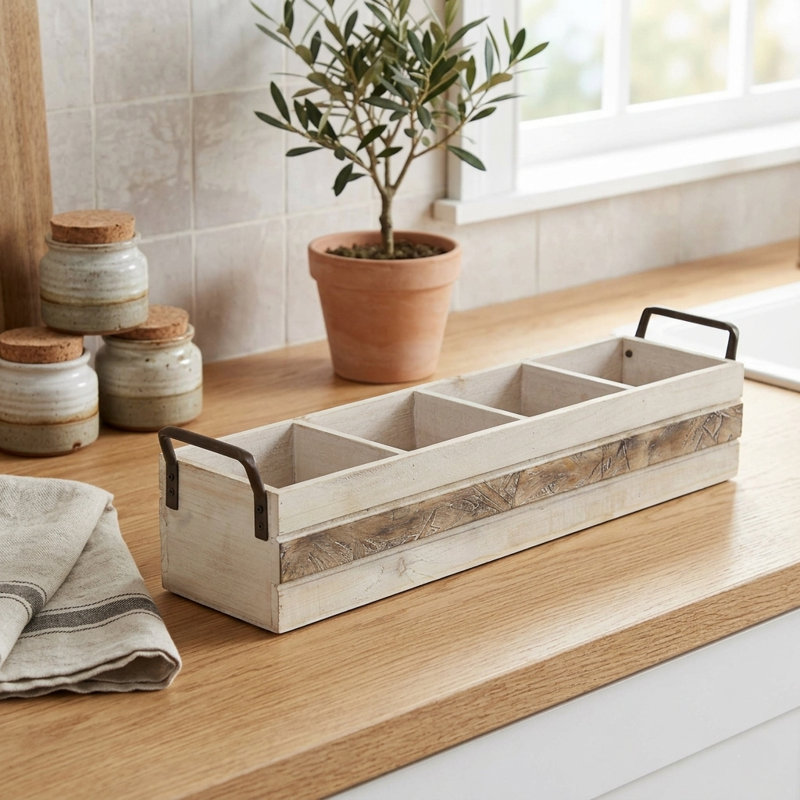 Caisse rectangulaire en bois massif