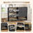Shoe Storage Cabinet w/ 2 Flip Drawers, Slim Fluted Entryway Organizer w/ Open Shelf, 29.9" W, Black-129878975