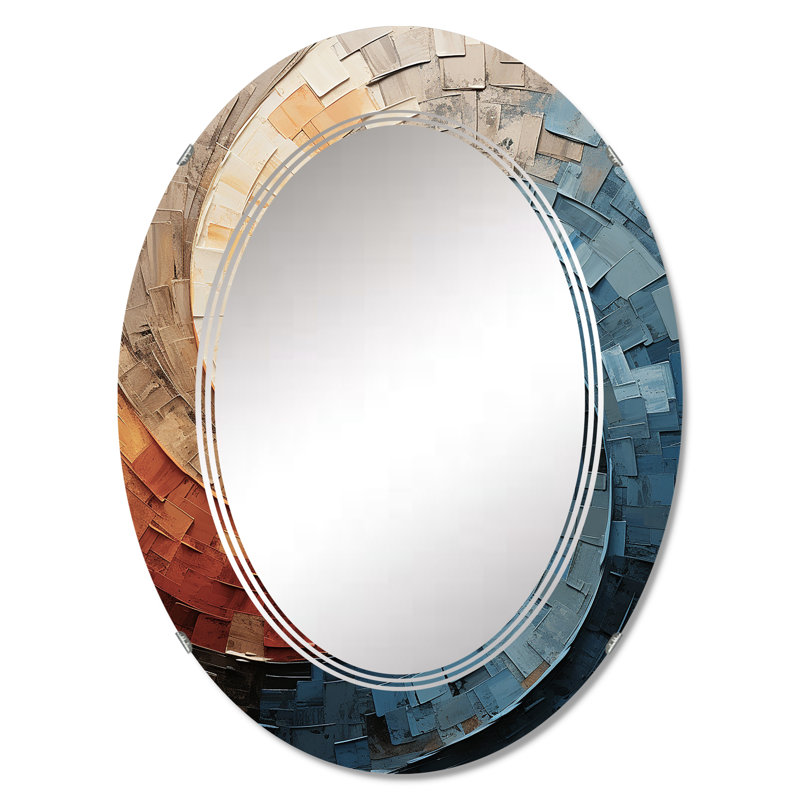 Miroir mural Collage Spiral, abstrait moderne - Collage Spiral, 30 po x 20 po
