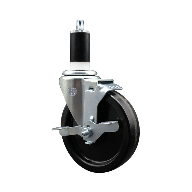Roulettes pivotantes avec frein Phenolique 1-3 / 8 pouces SCC