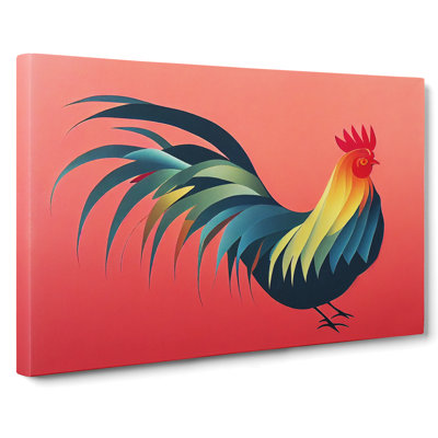 Magnetic Rooster - Wrapped Canvas Print