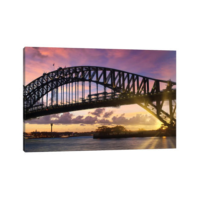 Sydney Harbour Bridge At Sunset par Melanie Viola - reproduction de photo sur toile tendue