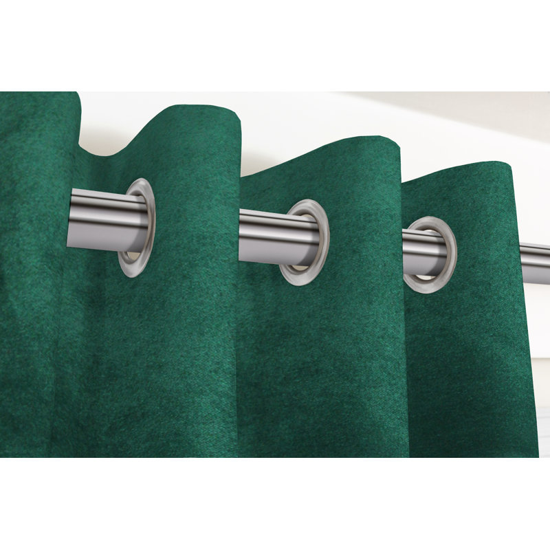 Blackout Curtain Pair, Emerald Green, 66" W x 54" L