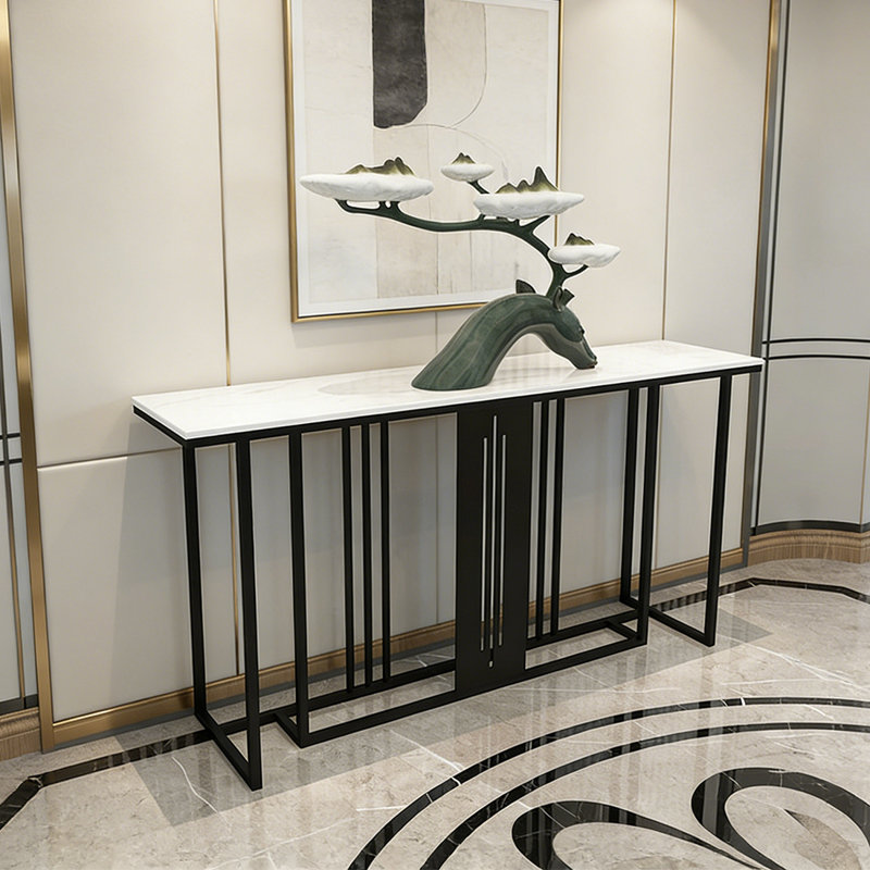 Console élégante et multifonctionnelle en métal, 31.5" H x 59.06" L x 13.78" W