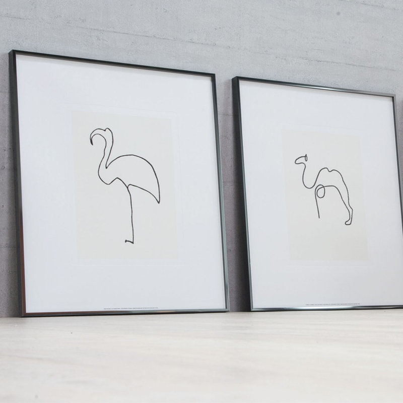Metal Picture Frame, 40cm x 40cm x 2.6cm, Jet Polished Black