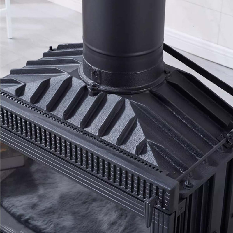 Cast iron can be built into wood fireplaces