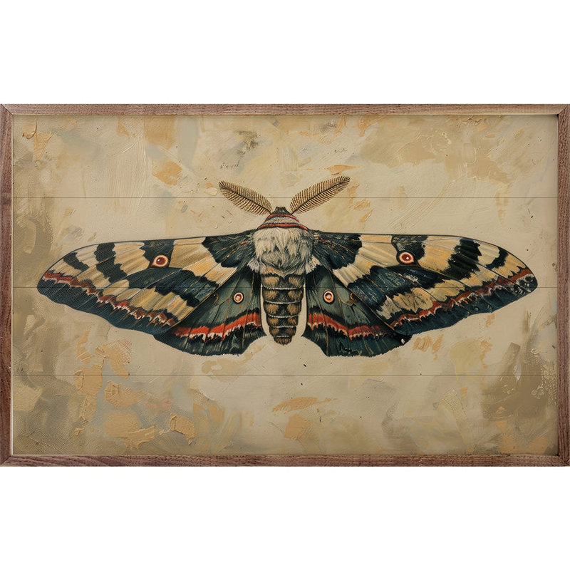 Moody Moth By Petals Prints Design, H 5 po x l 8 po