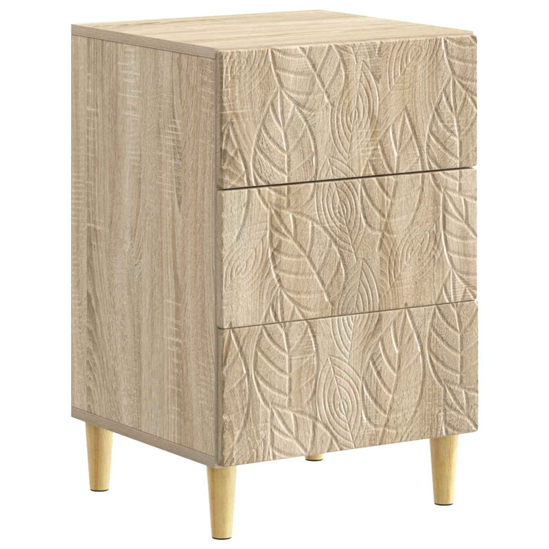 43cm W Composite Bedside Table, Sonoma Oak