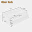 Table basse moderne moderne avec 4 tiroirs et 2 tablettes-1888475279