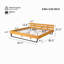 Base de lit en bois de pin, couleur naturelle et noire-137198125-137198126