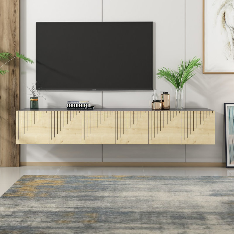 Olivia Unfinished TV Stand for TVs up to 75", Beige