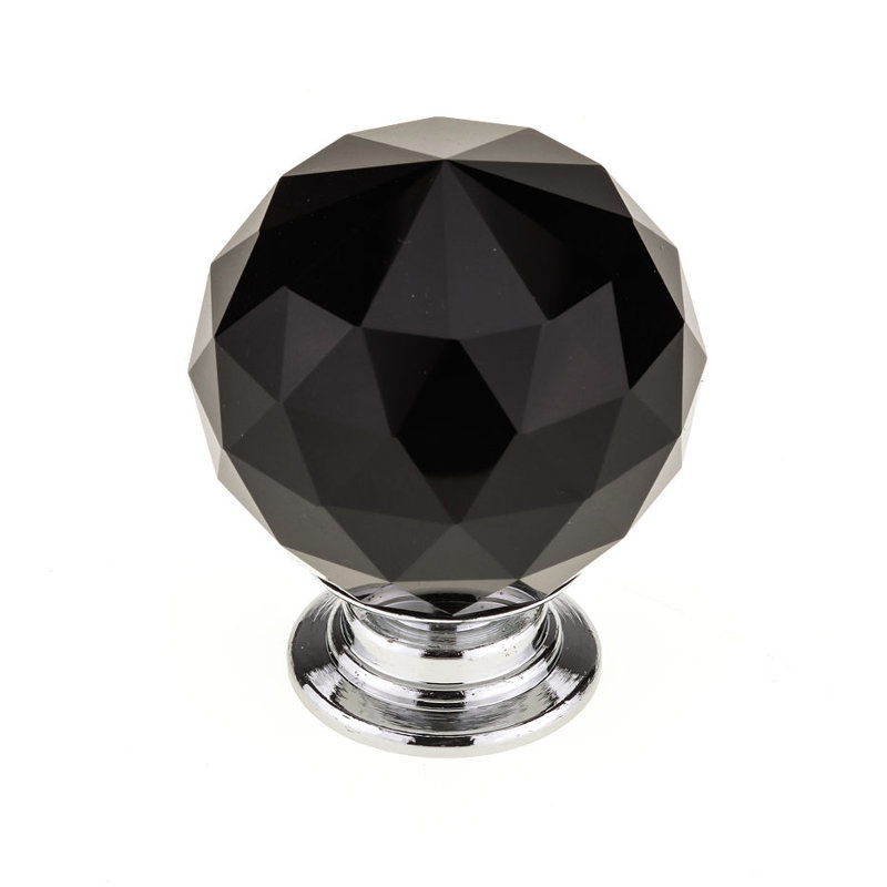 Poignée ronde 1 3/16" de diamètre, Noir/chrome