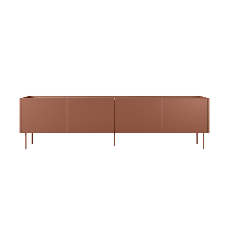 Camaria Unfinished TV Stand for TVs up to 55", Ceramic Red