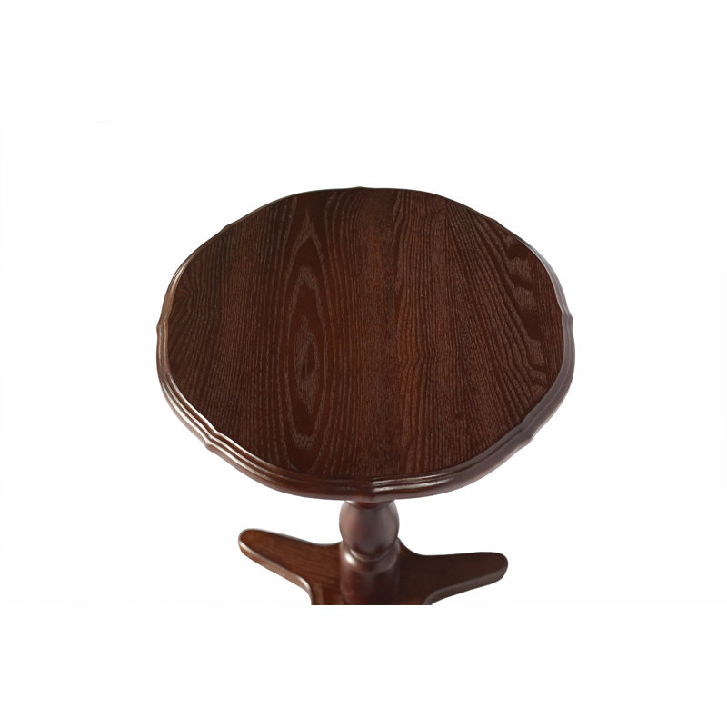 Petite table de bout ronde 15,75 pouces (table incluse seulement), Noyer brun