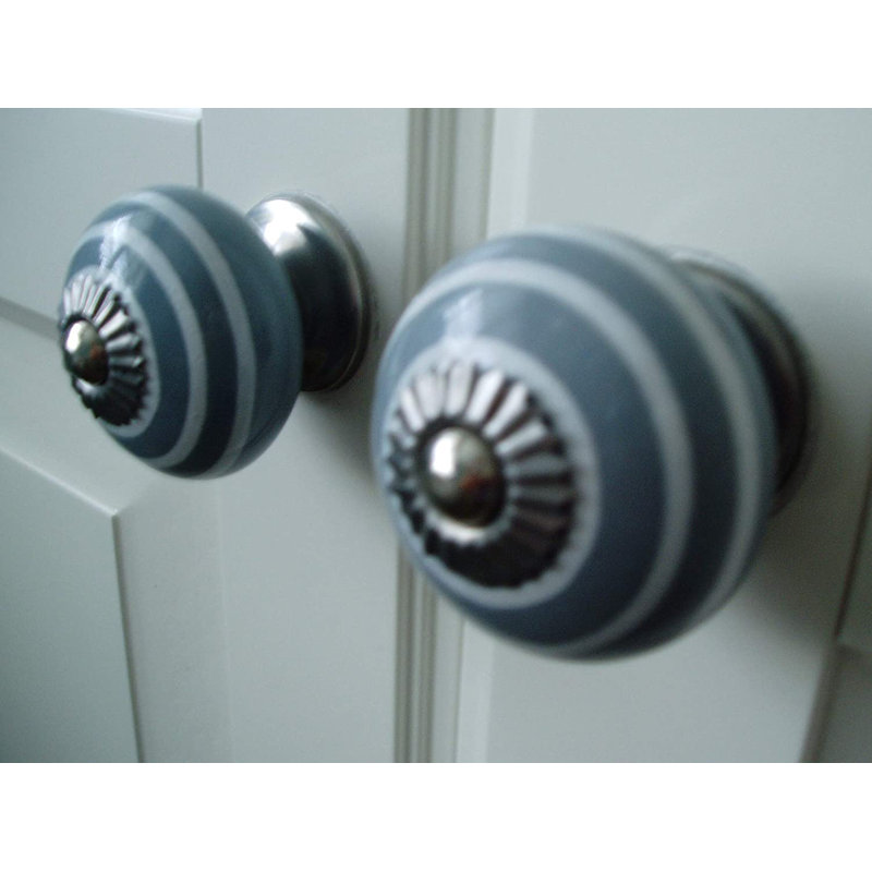 Oversized 1.7" Mushroom Knob Multipack, Gray/White