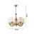 Elegant Metal Chandelier, Cream & Gold Finish, 21.7 x 15.7 x 25.6 inches | 5 x E27 Socket (Max 40W) | Stylish Lighting Fixture for Living Room & Dining Areas, IP20 Rated, Perfect for Modern Decor-366693919