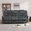 Ensemble de salon 2 pièces inclinable manuel en microfibre classique - Fauteuil inclinable et canapé-1586747461