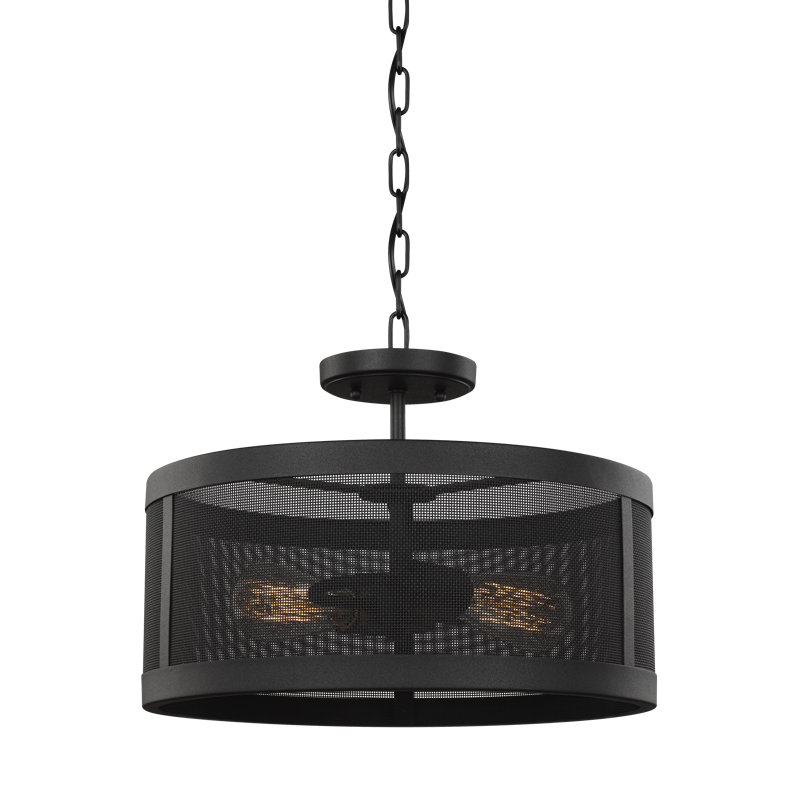 Mclain Two Light Semi-Flush Convertible Pendant from